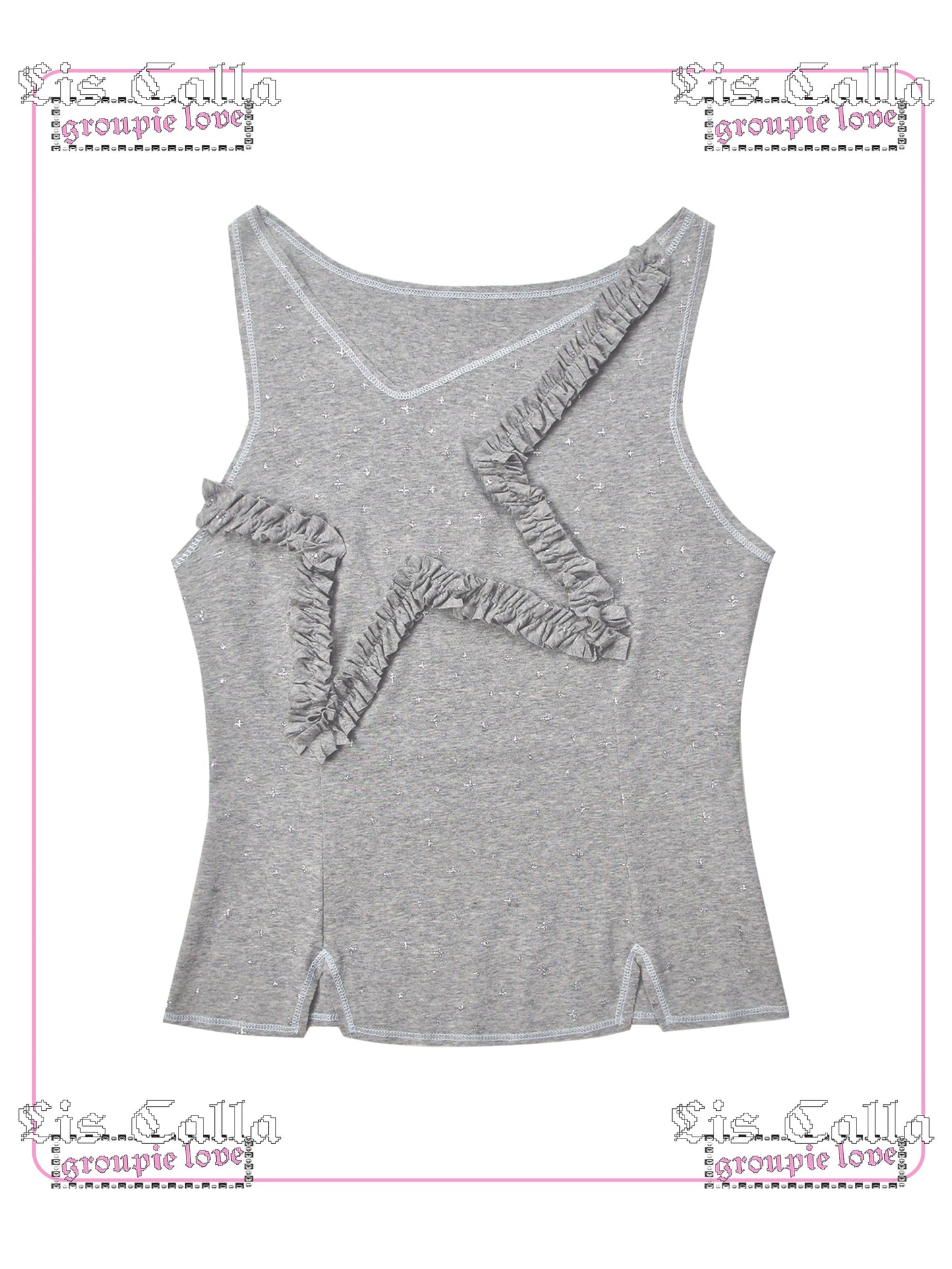 Textured Star Tank Top NA7161