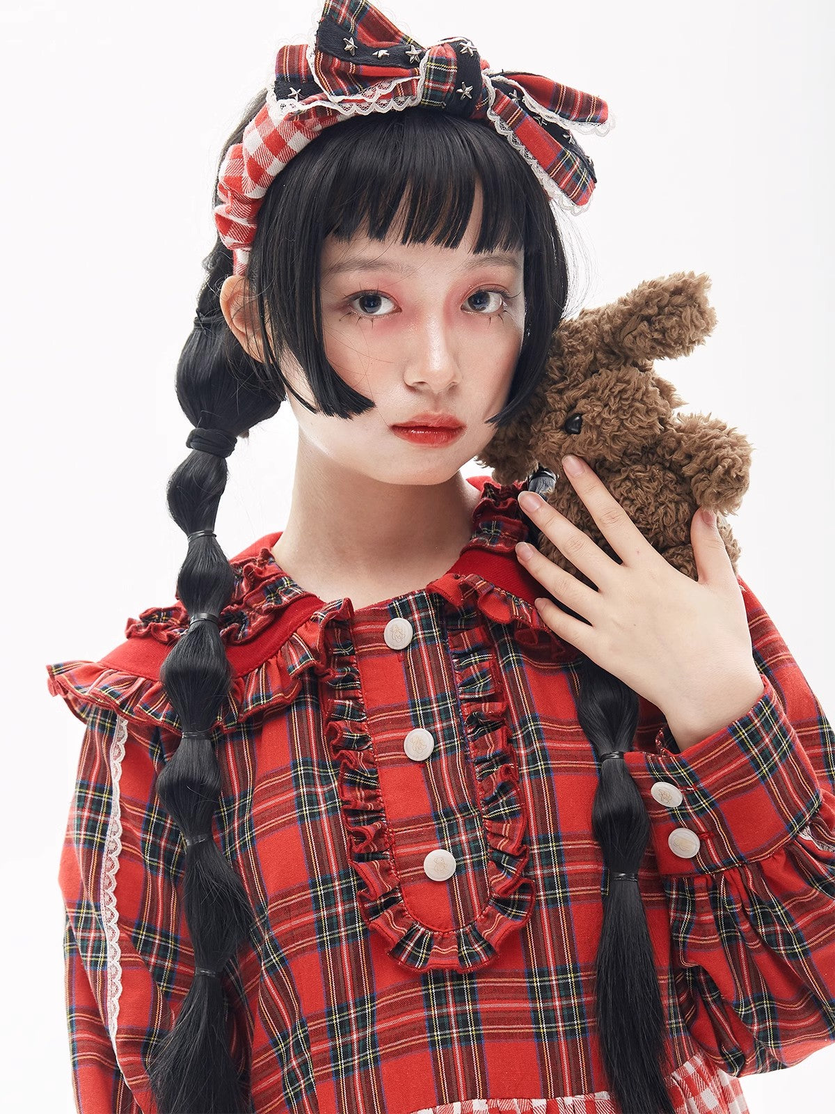 Plaid Ruffle Dress NA6492