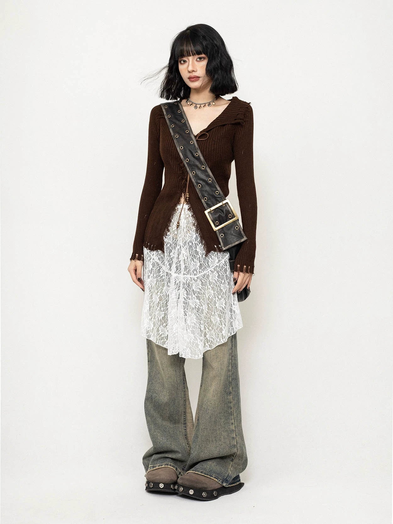 Slim Fit Short Knit Sweater NA2383