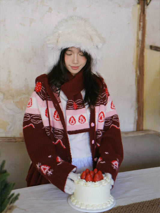 Strawberry Cake Knit Cardigan NA8326