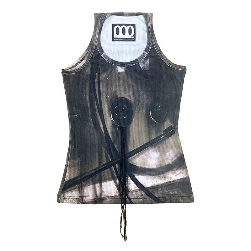 Print Slim Tank Top NA7490