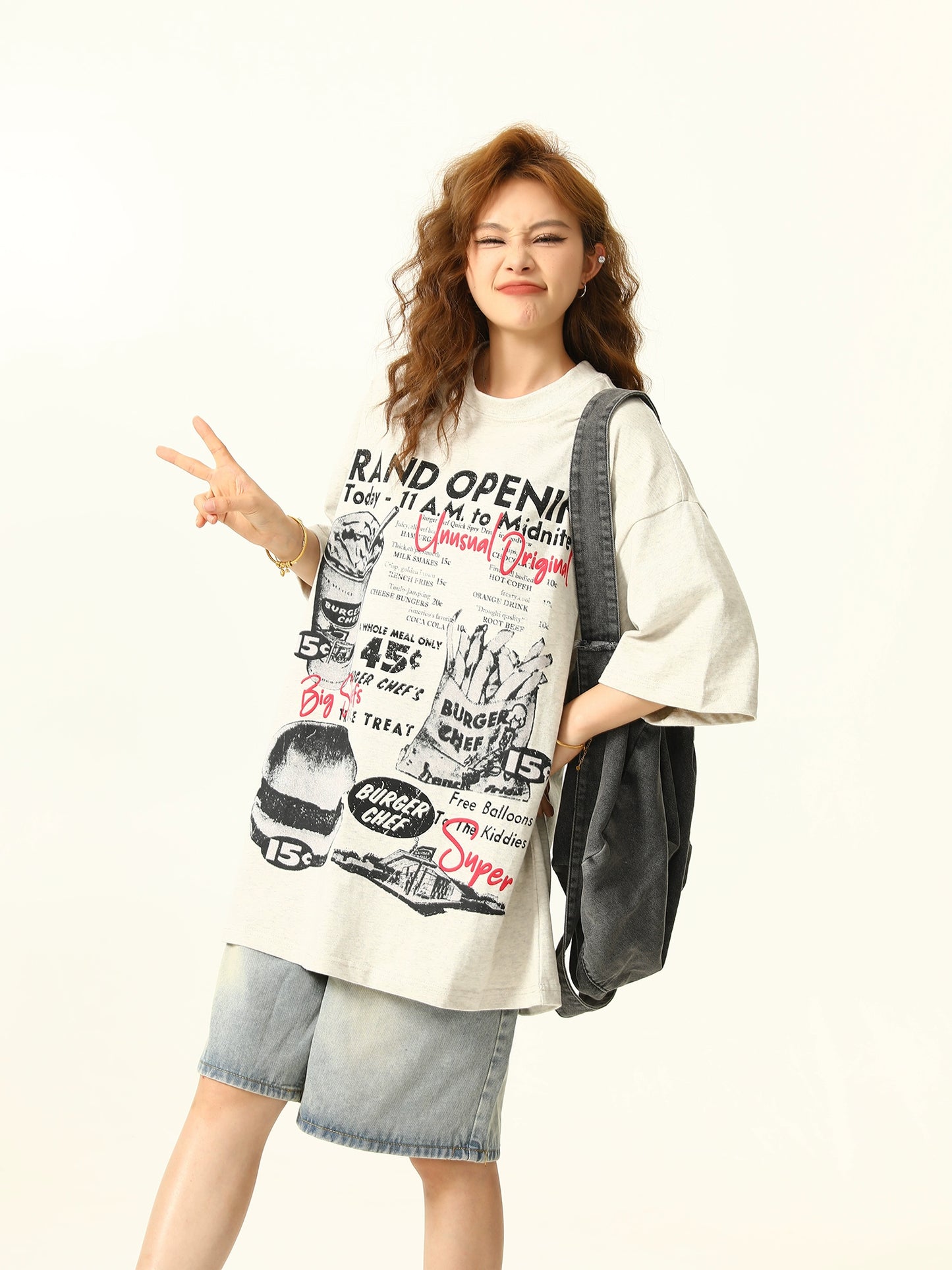 Oversize Print Short Sleeve T-shirt NA3103