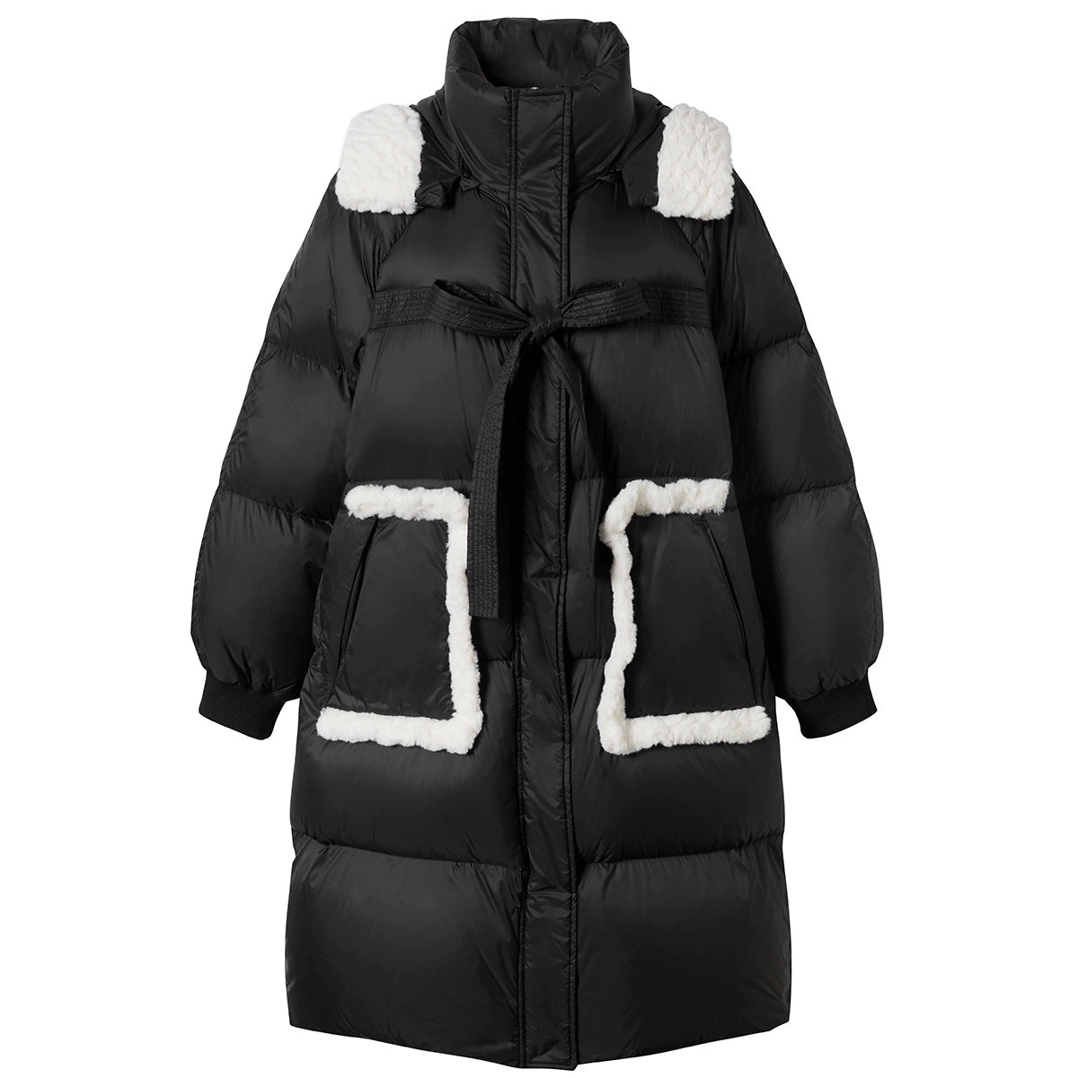 Hooded White Duck Down Coat NA6926