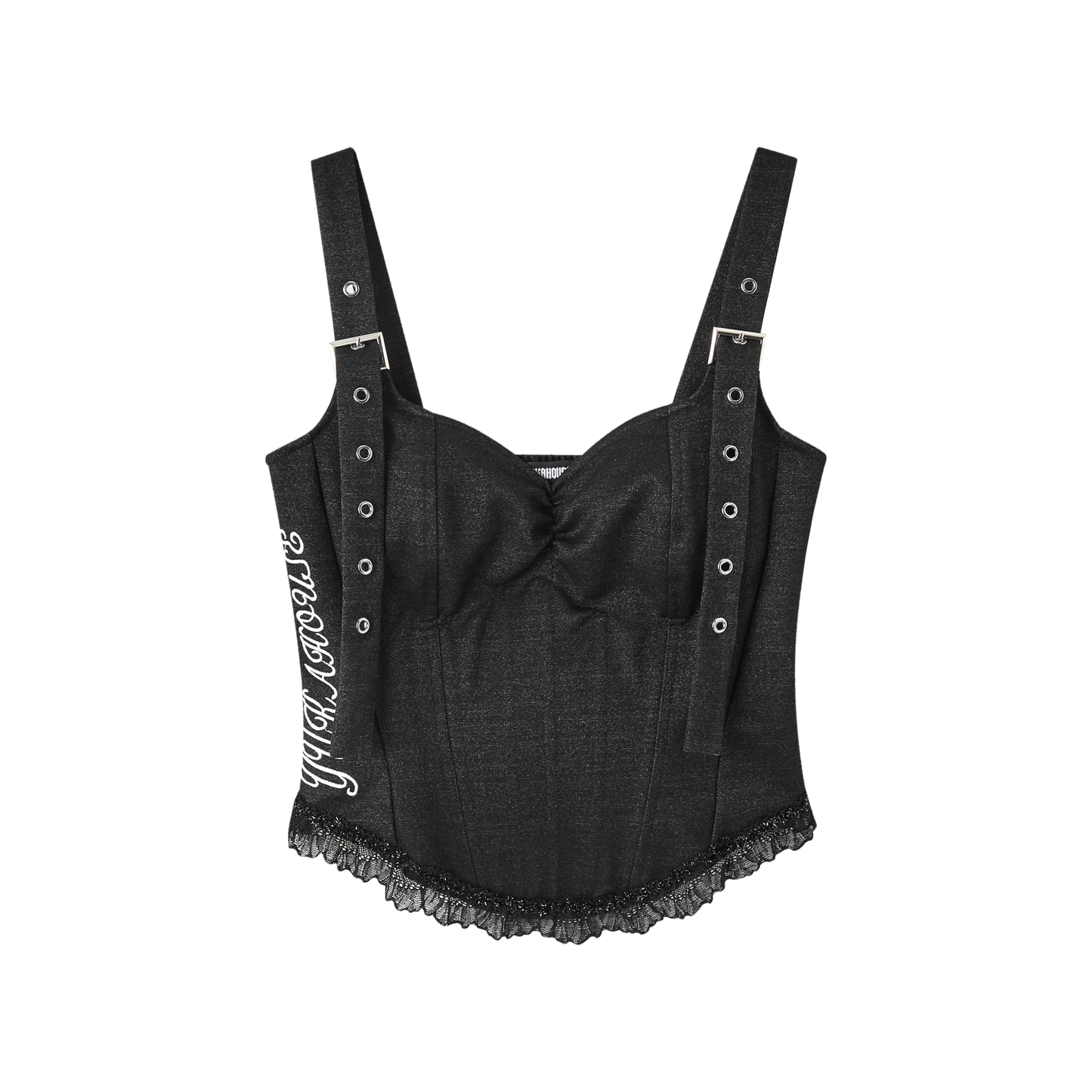 Strap Buckle Lace Corset Top NA9230