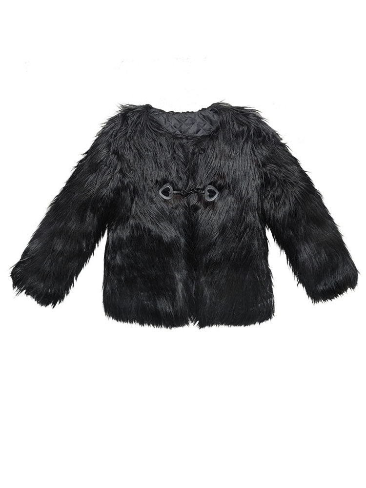 Fake Shearling Single-Breasted Fur Jacket NA7702