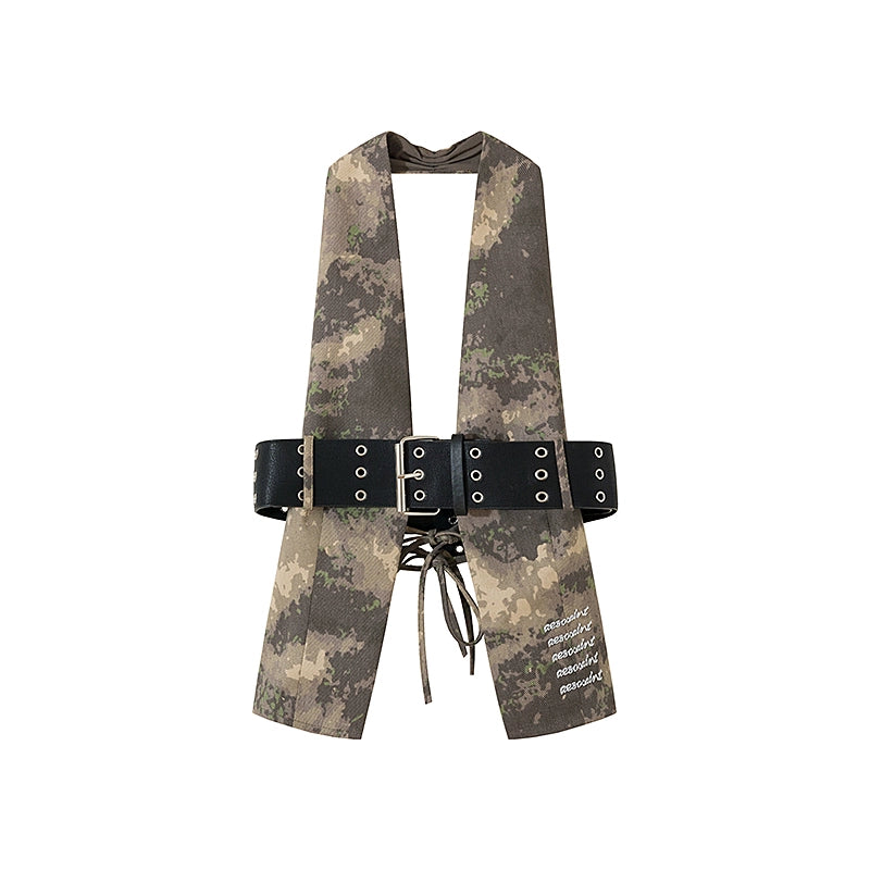Camouflage Backless Vest & Adjustable Belt NA7303