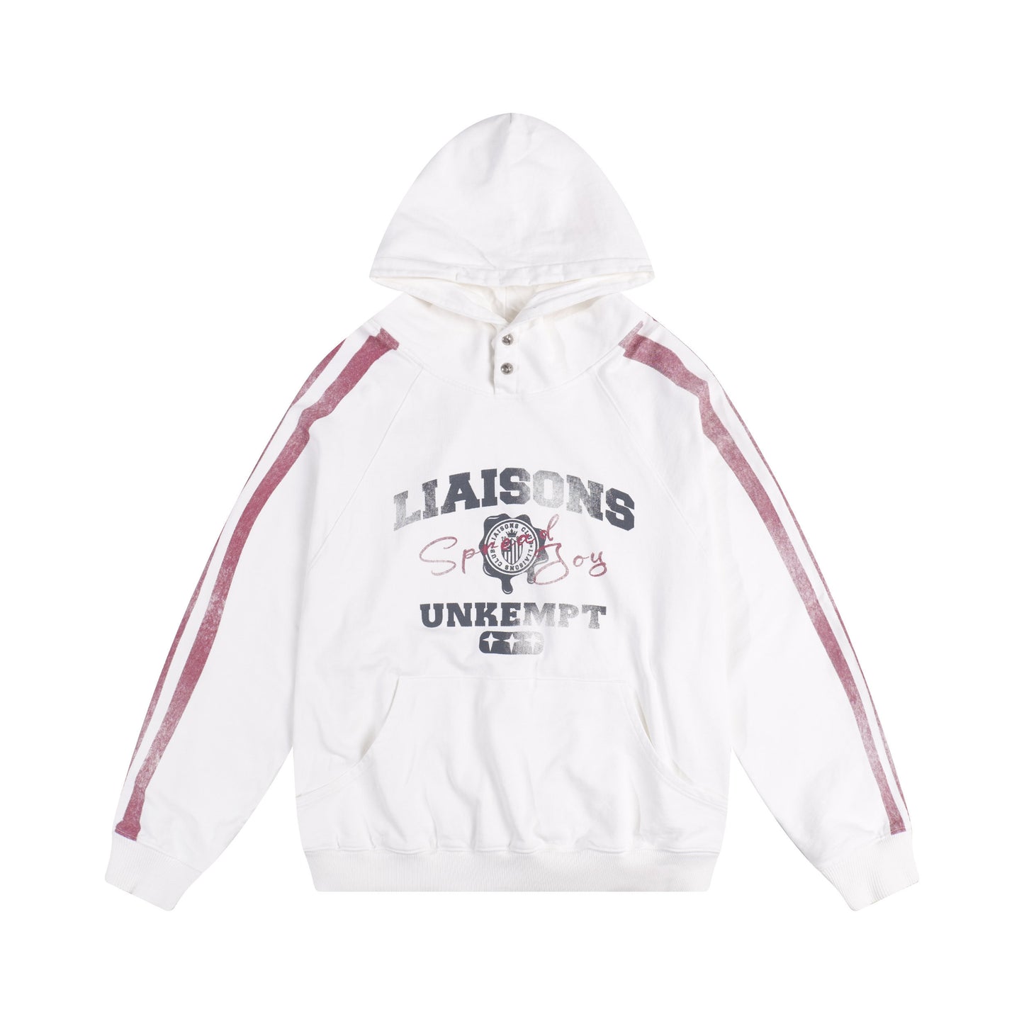 Letter Print Washed Oversize Hoodie NA9038