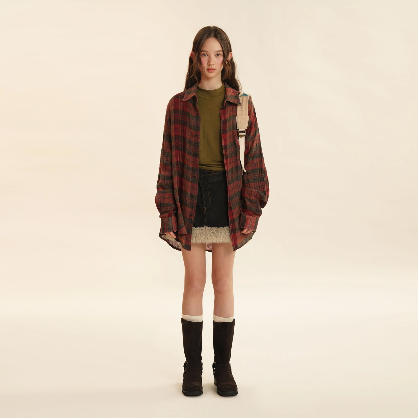 Retro Like Hand Embroidered Colorful Thread Half Skirt NA1628