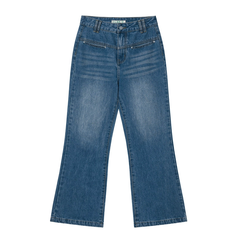 Washed Flare Denim Jeans NA1502
