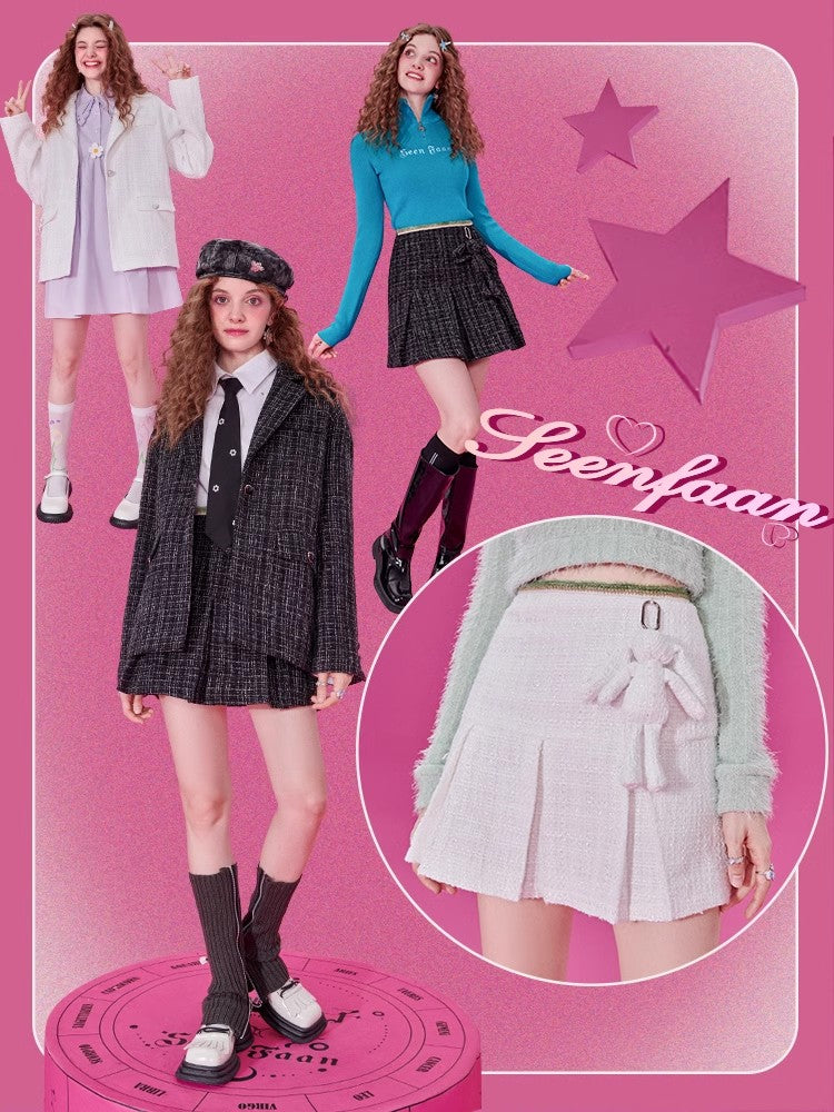 Tailored Jacket & Pleats Skirt Setup NA6725