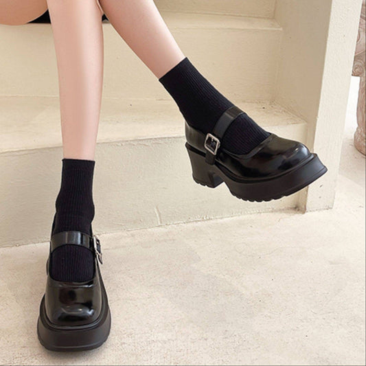 Low-Cut Platform PU Leather Shoes NA8684