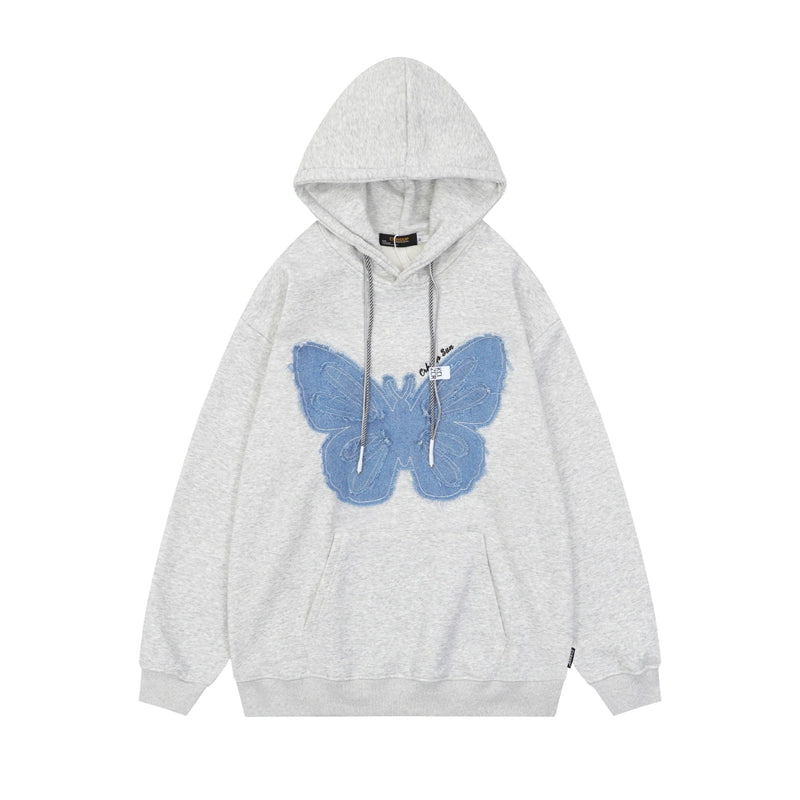 Butterfly Embroidery Oversize Hoodie NA1713