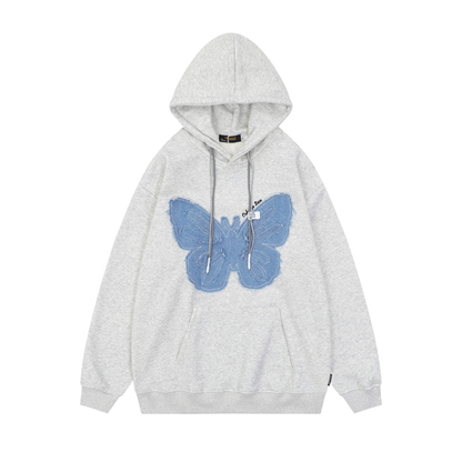 Butterfly Embroidery Oversize Hoodie NA1713