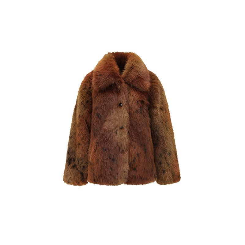 Classic Regular Gradient Windproof Loose Fur Jacket NA1586