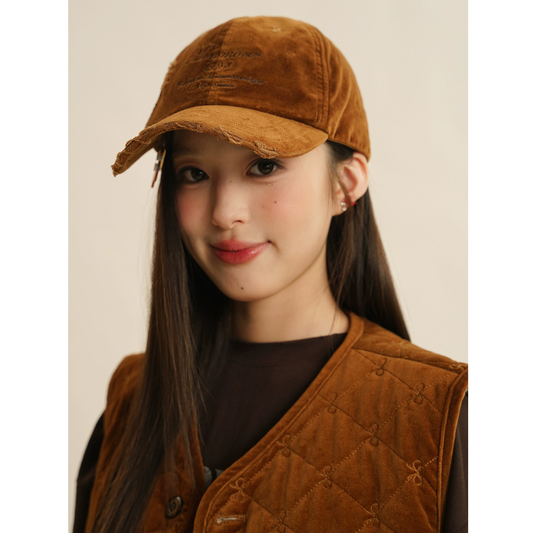 Damaged Design Velvet Baseball Small Cap NA1611