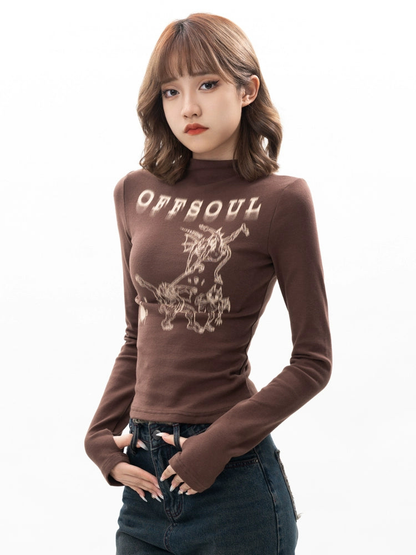 Little High Neck Long Sleeve Top NA2168