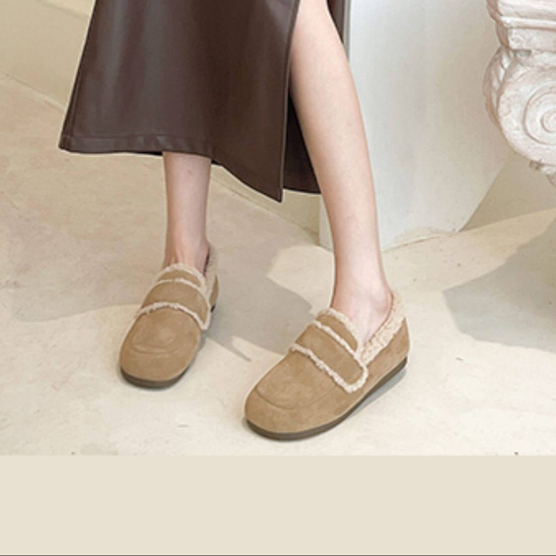 Fake Fur Lined Slip-On Moccasins NA8653