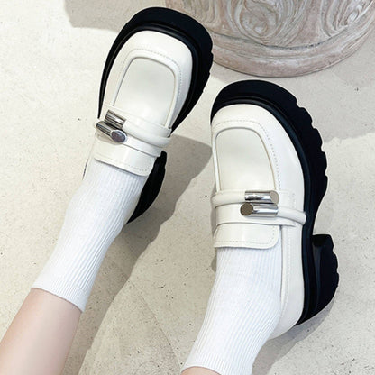 Round Toe Platform Heeled Shoes NA8779