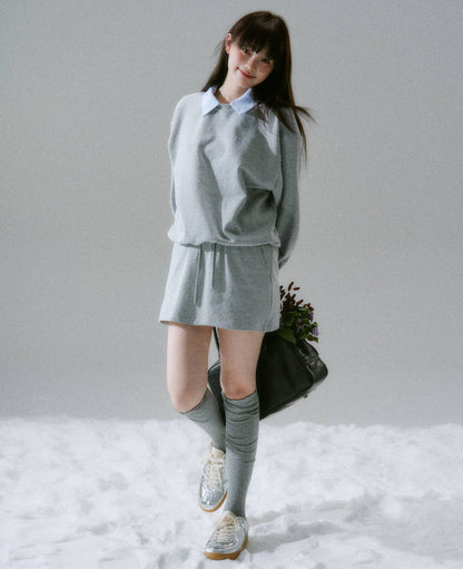 Skin-Friendly Knit Sweater & Short Skirt Setup NA8783