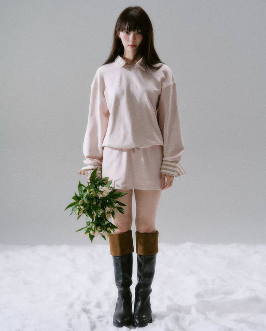 Skin-Friendly Knit Sweater & Short Skirt Setup NA8783