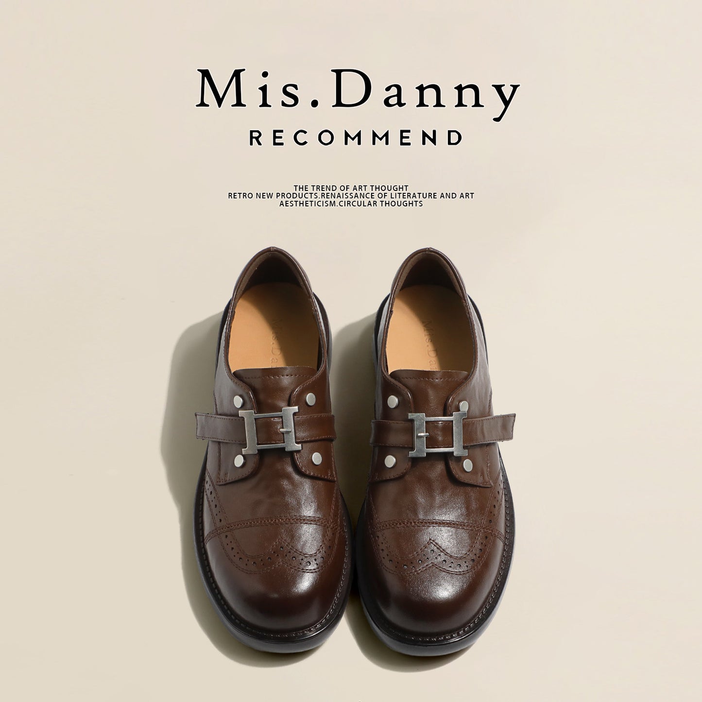 Buckle Strap PU Leather Shoes NA8703