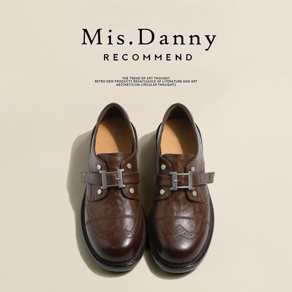 Buckle Strap PU Leather Shoes NA8703