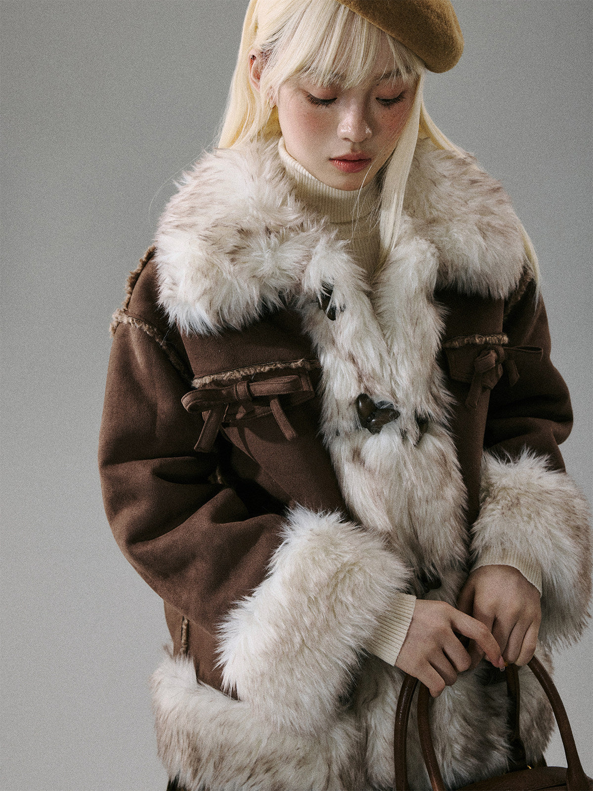 Bow Fur Thick Jacket NA8798