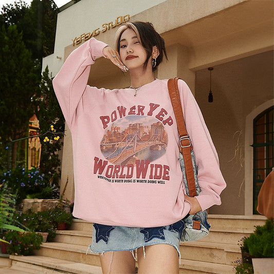 Oversize Round Neck Sweatshirt NA2659