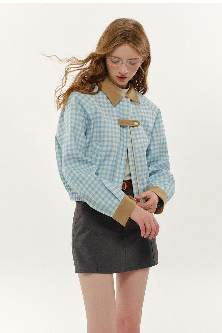 Checkered Short Jacket NA5707