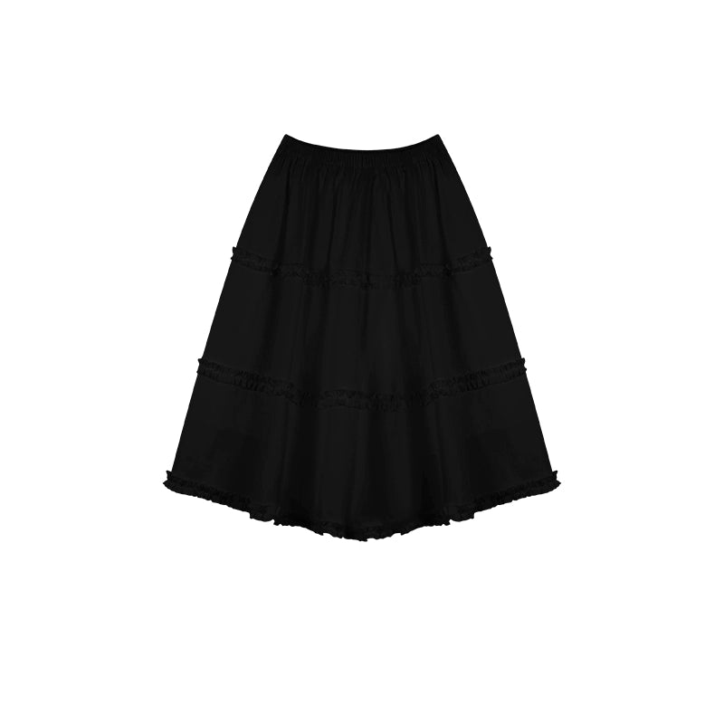 Ruffle Mid Length Skirt NA3614