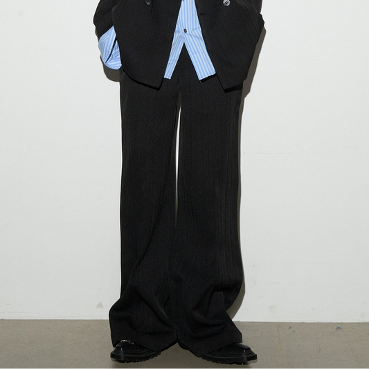 Shoulder-Pad Draped Tailored Jacket & Trousers Setup NA9151