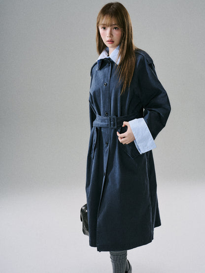 Detachable Rose-Fenced Girl's Trench Coat NA8789