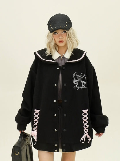 Bow Design Sailor Collar Jacket NA6355