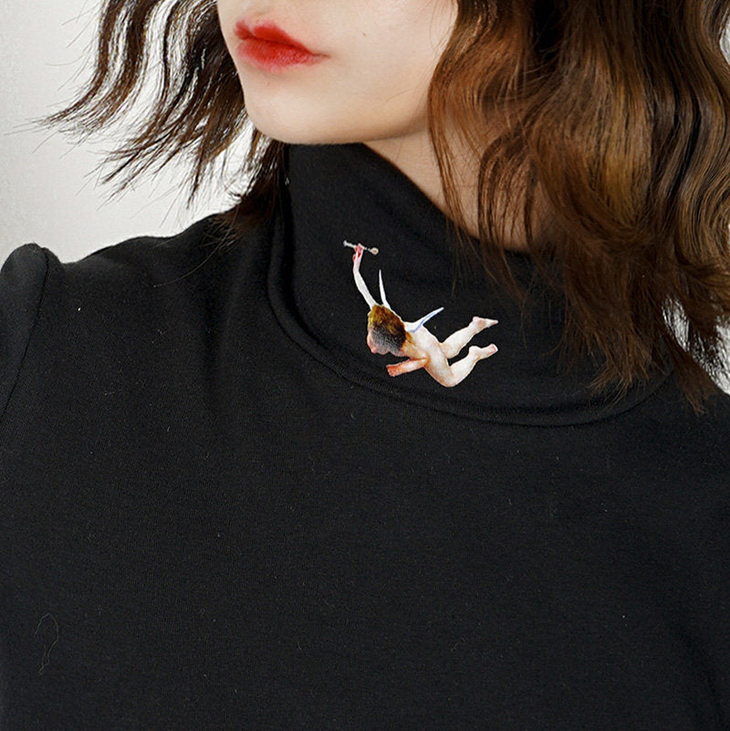 Angel Motif Long Sleeve T-shirt NA8331