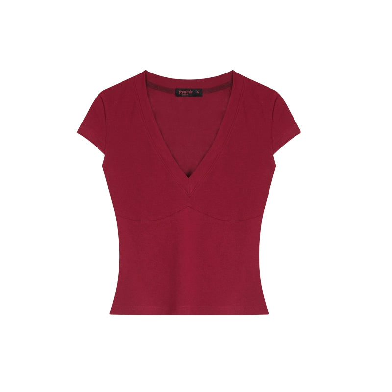 V-neck Short Sleeve T-shirt NA3810