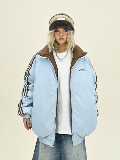 Reversible Stripe Puffer Jacket NA6218