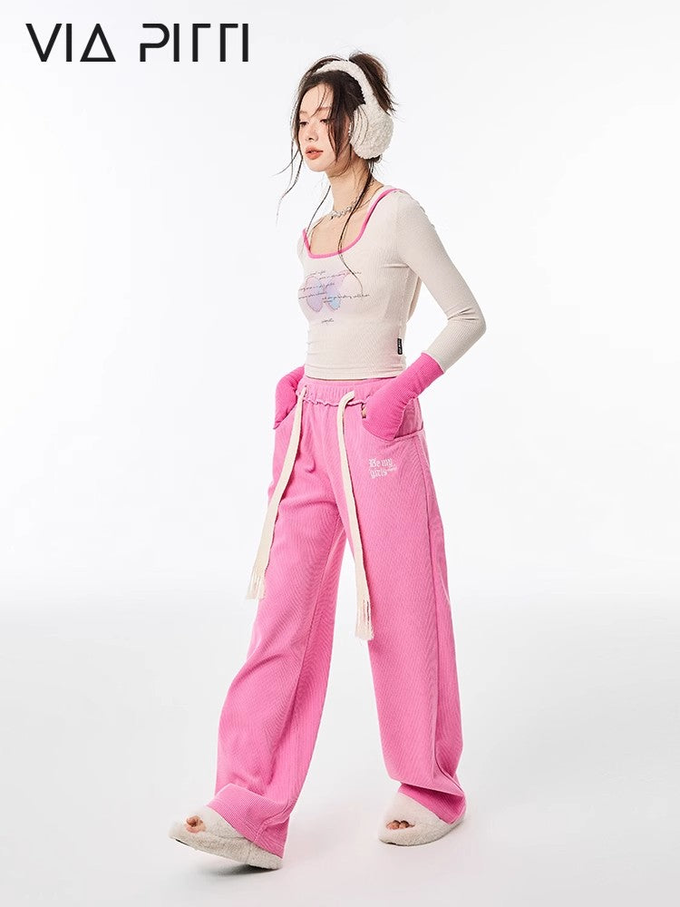 High Waist Sporty Straight Sweatpants NA5128