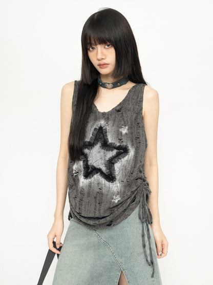 Star Design Print Tank Top NA2398