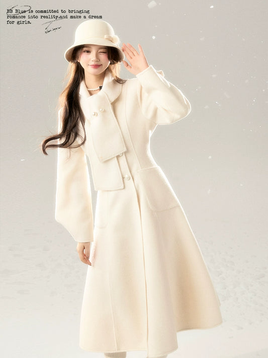 Scarf Collar Coat NA7520