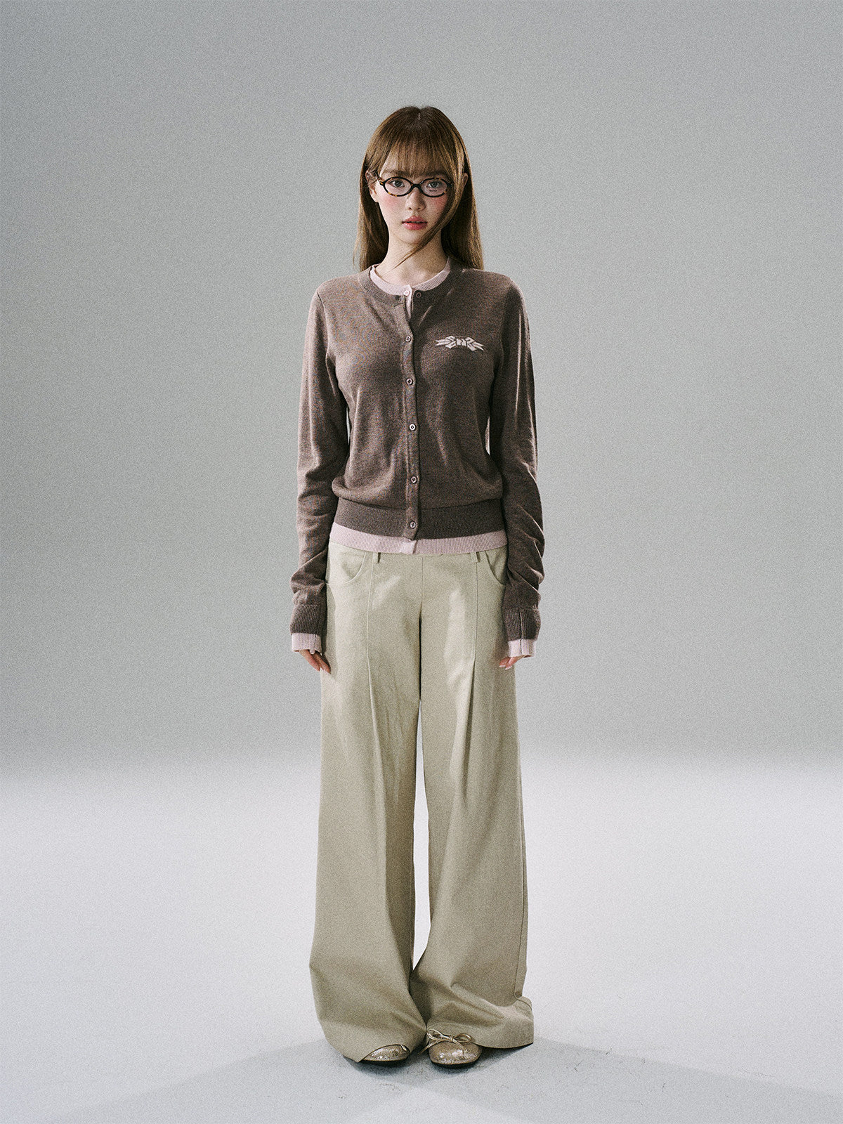 Logo Embroidery Knit Cardigan NA8836