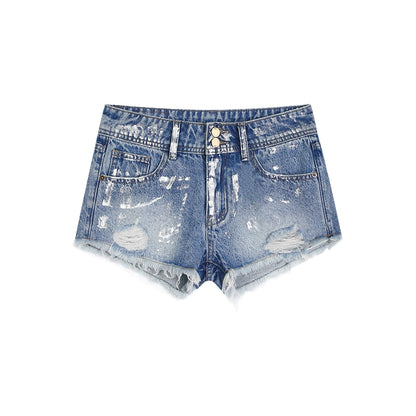 Washed Denim Short Pants NA3674