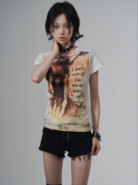 Graffiti Print Short Sleeve T-Shirt NA7682