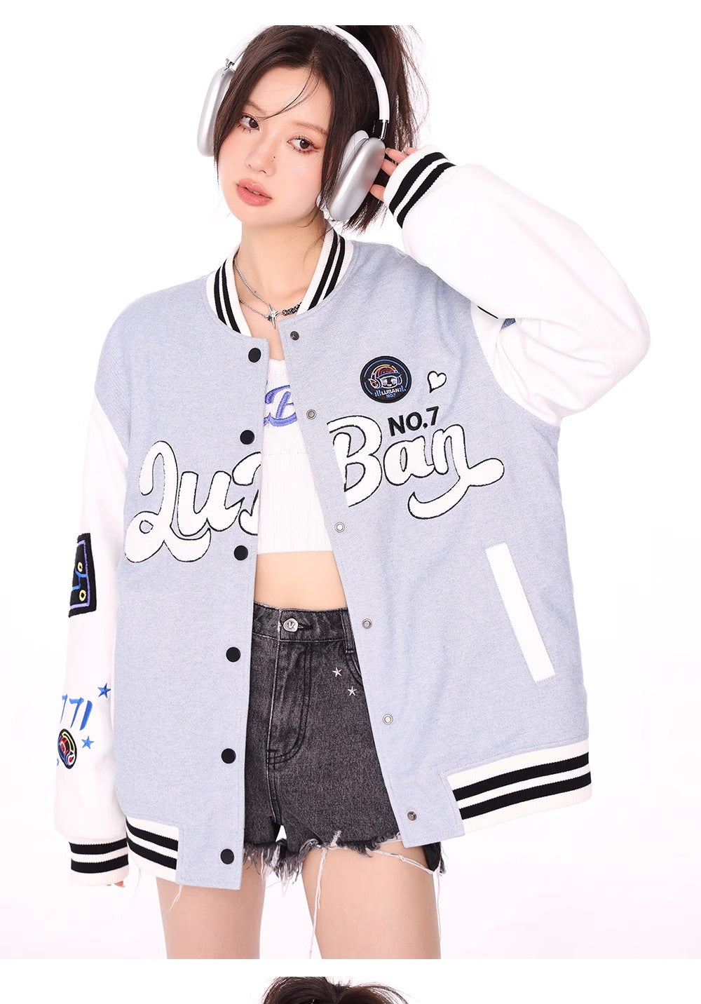 Oversize Puffer Baseball Jacket NA4899