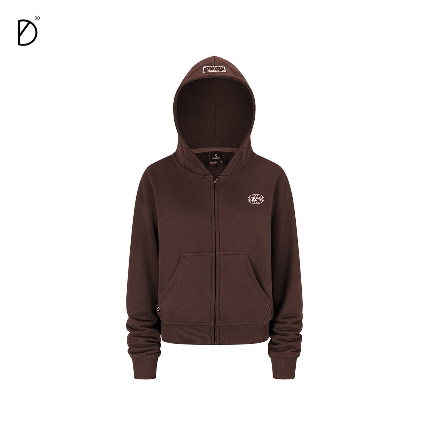 Logo Print Zip Hoodie & Logo Print Wide Leg Sweatpants Setup NA8951