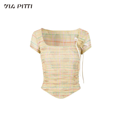 Pleats Short Sleeve T-shirt NA4756