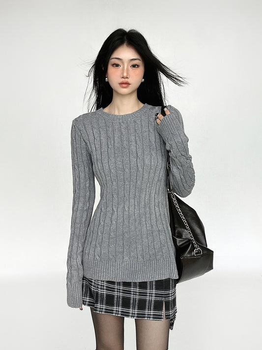 Round Neck Knit Sweater NA4584