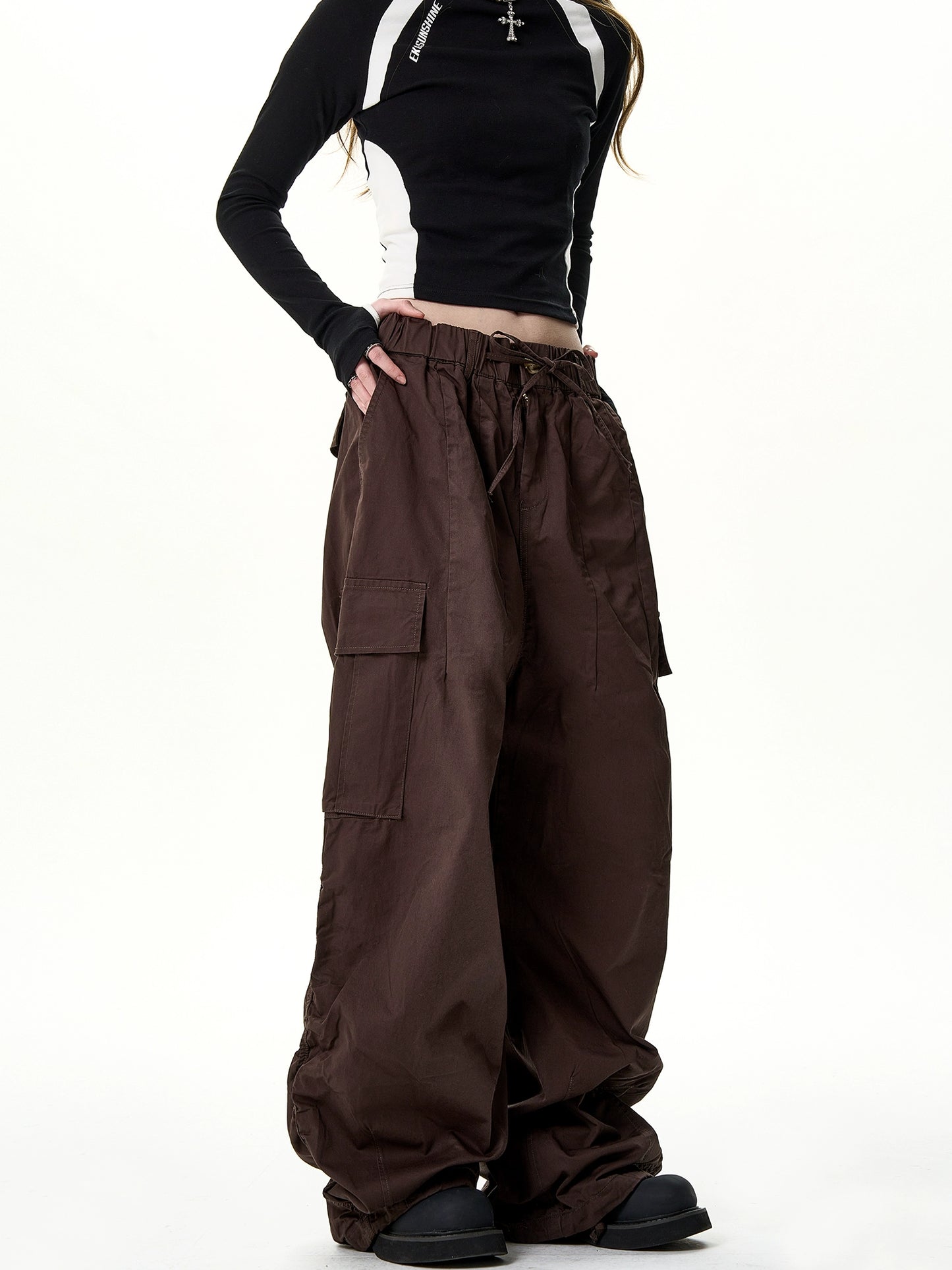 Wide Leg Paratrooper Pants NA2965