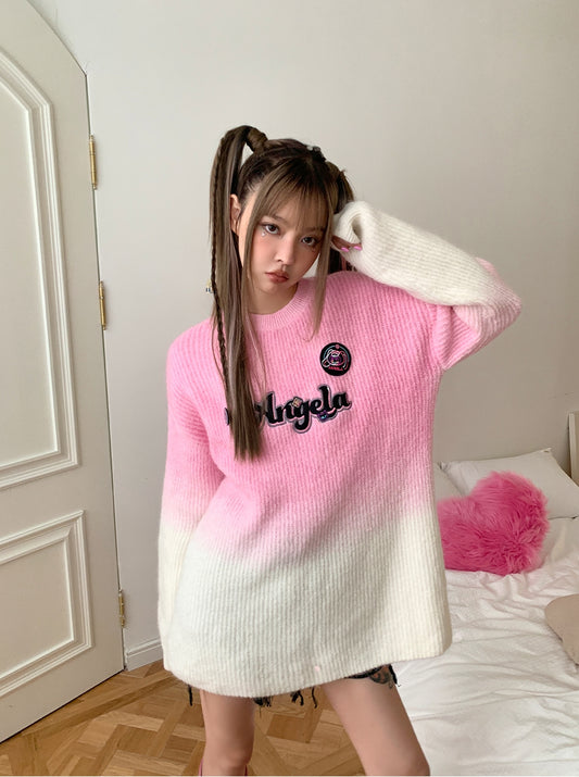 Oversize Gradient Knit Sweater NA4862