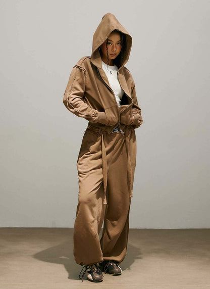 Fringe Logo Hoodie & Fringe Wide Leg Sweatpants Setup NA8950