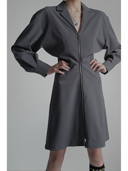 Zipper Shirt Dress NA4323